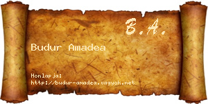 Budur Amadea névjegykártya